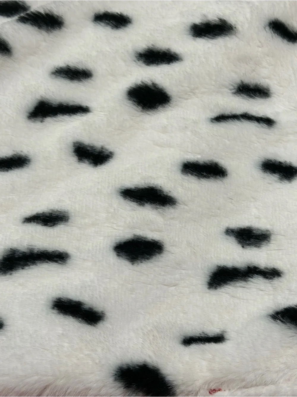 Faux Fur Dalmatian Print Shawl Adult Halloween Costume Black White Scarf Cosplay